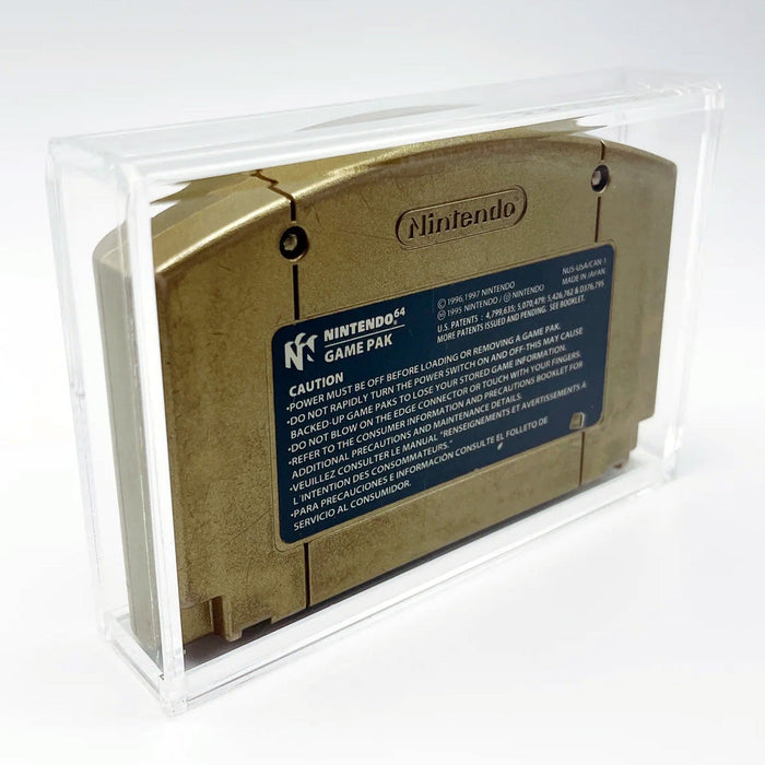 Acrylic Hard Case for N64 Video Game Cartridge (4mm thick, UV & Slide Bottom) 3h x 4.5w x 0.7d - for just $19.99! 