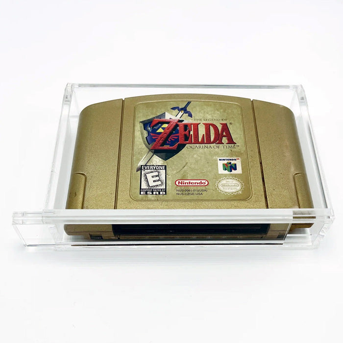 Acrylic Case for N64 Nintendo 64 Standard Video Game Cartridges, 4mm thick, UV Resistant & Magnetic Slide Bottom - for just $19.99! 