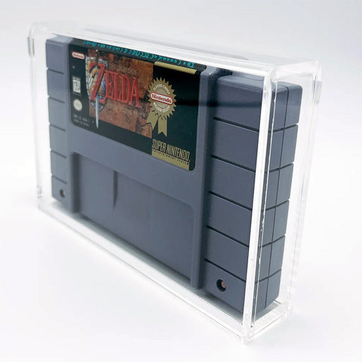 Acrylic Hard Case for SNES Video Game Cartridge (4mm thick, UV & Slide Bottom) - for just $19.99! 