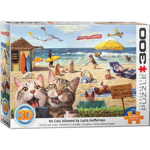No Cats Allowed 300 Large Piece 3D Lenticular Jigsaw Puzzle Eurographics - for just $23.99! 