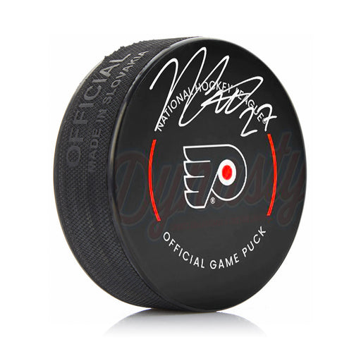 Noah Cates Autographed Philadelphia Flyers Hockey Game Model Puck - for just $79.99! 
