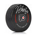 Noah Cates Autographed Philadelphia Flyers Hockey Game Model Puck - for just $79.99! 