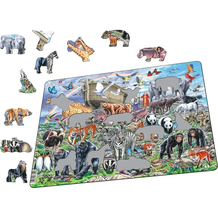 Noah's Ark Animals 53 Piece Tray Jigsaw Puzzle Larsen - for just $11.99! 
