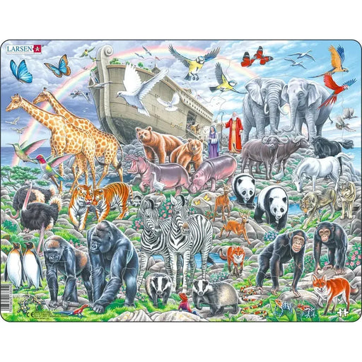 Noah's Ark Animals 53 Piece Tray Jigsaw Puzzle Larsen - for just $11.99! 
