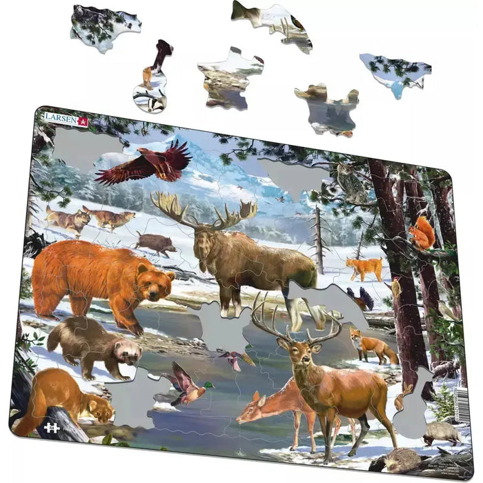 Nordic Forest Animals 54 Piece Tray Jigsaw Puzzle Larsen - for just $11.99! 