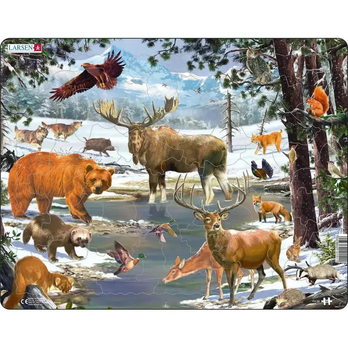 Nordic Forest Animals 54 Piece Tray Jigsaw Puzzle Larsen - for just $11.99! 