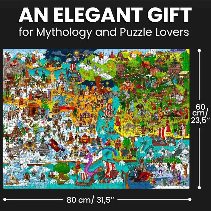 Norse Gods "Seek & See" 1000 Piece Jigsaw Puzzle Quokka - for just $24.99! 
