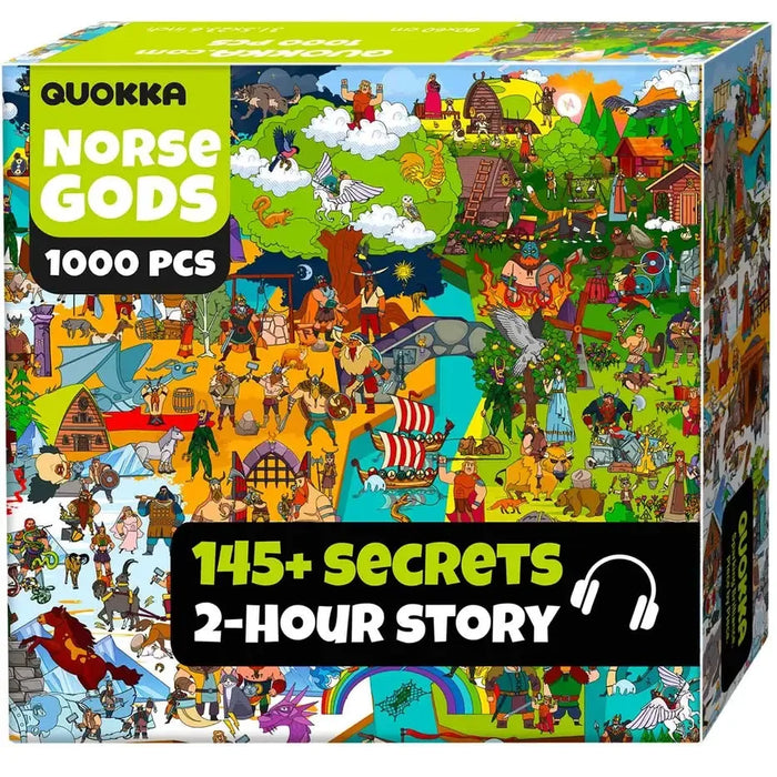 Norse Gods "Seek & See" 1000 Piece Jigsaw Puzzle Quokka - for just $24.99! 
