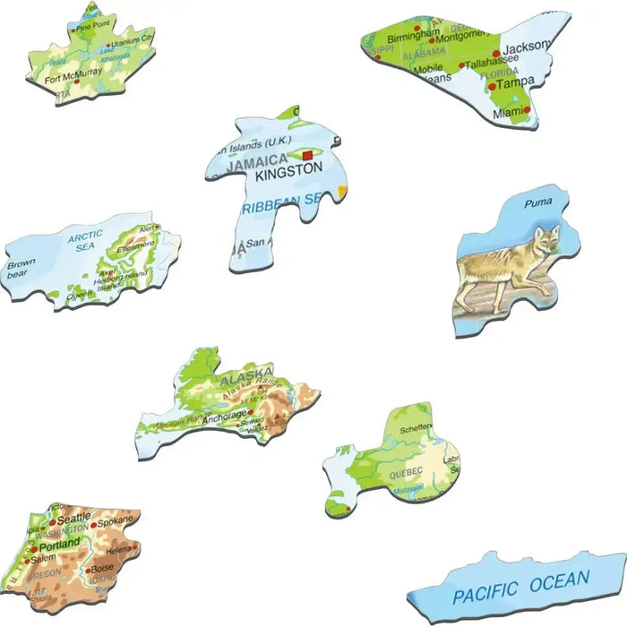 North America Topographic Map 66 Piece Tray Jigsaw Puzzle Larsen - for just $11.99! 