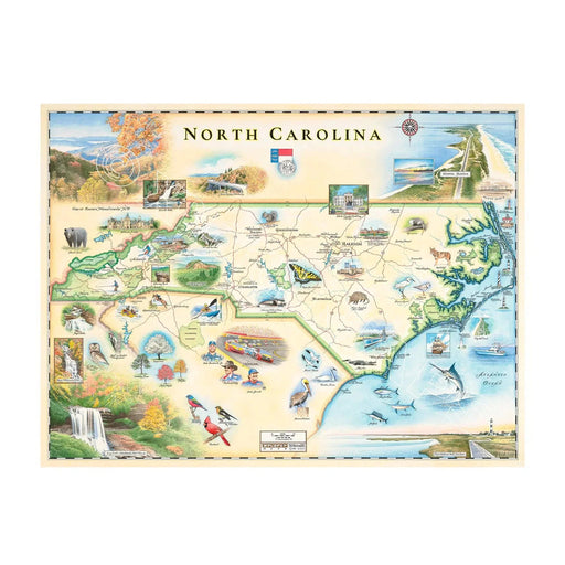 North Carolina 1000 Piece Jigsaw Puzzle Xplorer Maps - for just $24.99! 