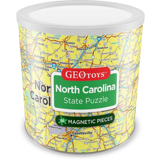 North Carolina State 60 Piece Magnetic Jigsaw Puzzle Geotoys - for just $11.99! 