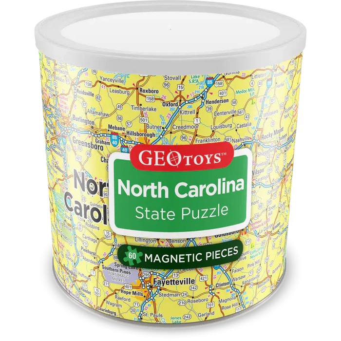 North Carolina State 60 Piece Magnetic Jigsaw Puzzle Geotoys - for just $11.99! 