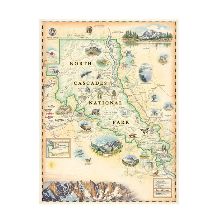 North Cascades 1000 Piece Jigsaw Puzzle Xplorer Maps - for just $24.99! 