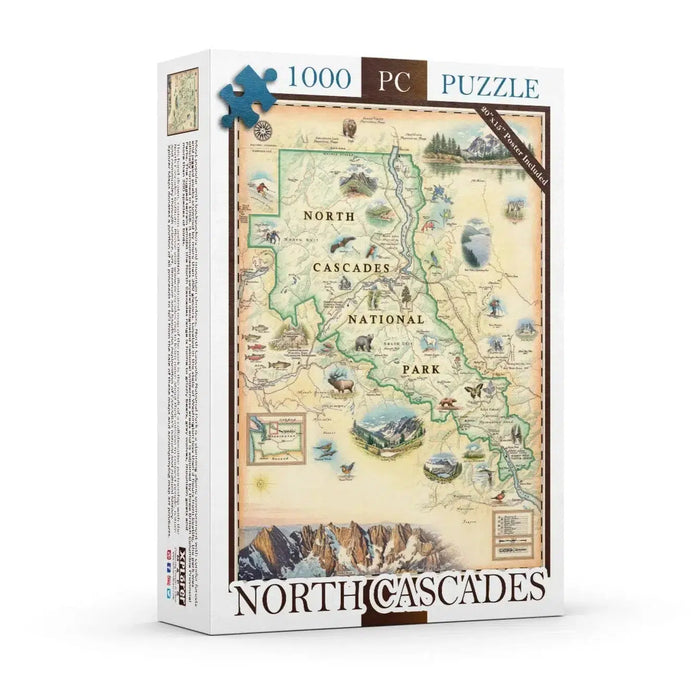 North Cascades 1000 Piece Jigsaw Puzzle Xplorer Maps - for just $24.99! 