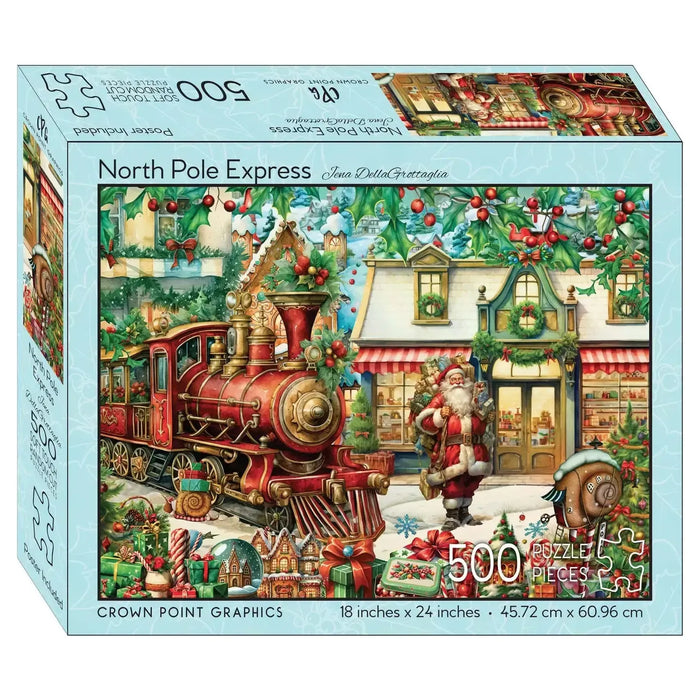 North Pole Express 500 Piece Soft Touch Jigsaw Puzzle Crown Point - for just $19.99! 