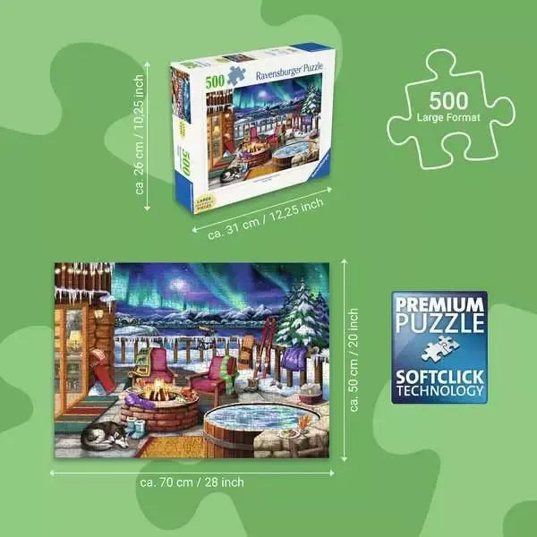 Northern Lights 500 Large Piece Jigsaw Puzzle Ravensburger - for just $24.99! 