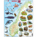 Norway Map with Animals 62 Piece Tray Jigsaw Puzzle Larsen - for just $11.99! 