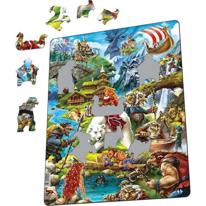 Norwegian Fairytales 30 Piece Tray Jigsaw Puzzle Larsen - for just $11.99! 