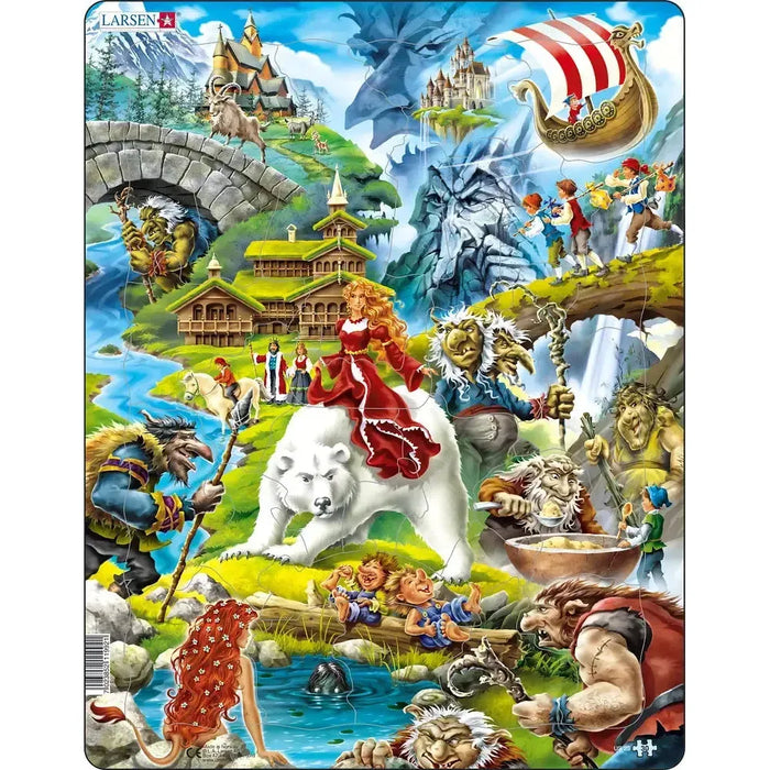 Norwegian Fairytales 30 Piece Tray Jigsaw Puzzle Larsen - for just $11.99! 