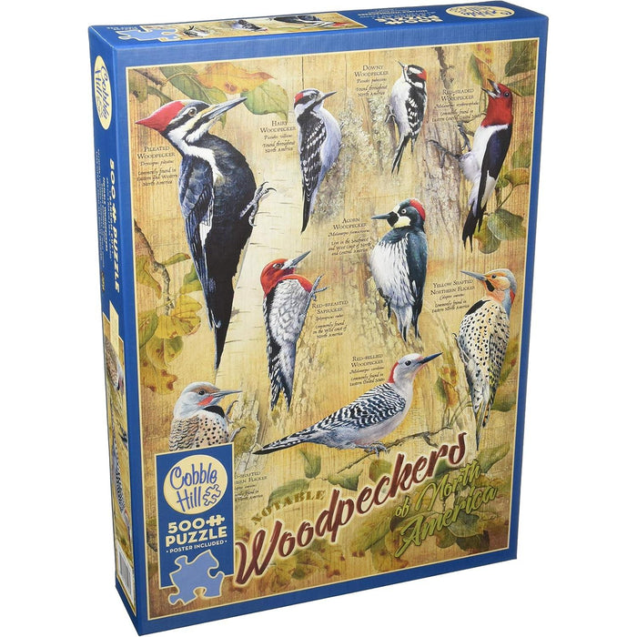 Notable Woodpeckers 500 Piece Jigsaw Puzzle Cobble Hill - for just $17.99! 