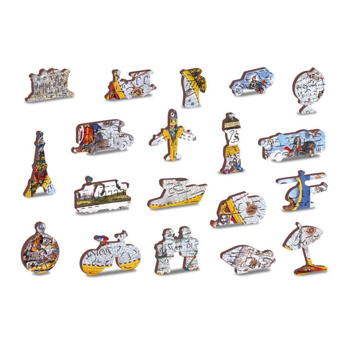 Nova Terrarum Antique Map 505 Piece Wood Jigsaw Puzzle Wooden City - for just $27.99! 