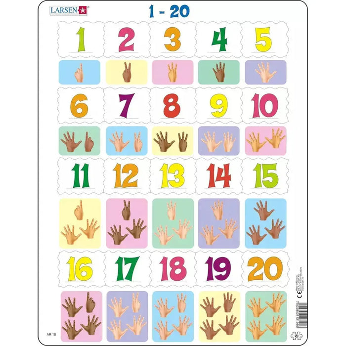 Numbers 1-20 20 Piece Tray Jigsaw Puzzle Larsen - for just $11.99! 
