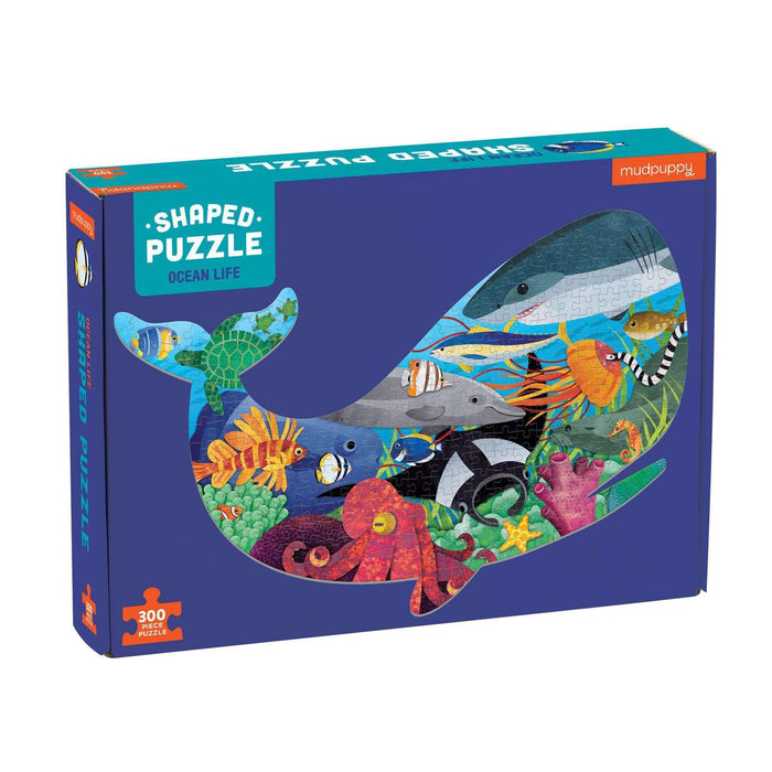 Ocean Life 300 Piece Shaped Jigsaw Puzzle Mudpuppy - for just $17.99! 