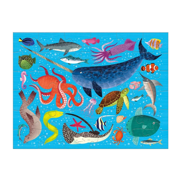 Ocean Life 36 Piece Mini Jigsaw Puzzle Mudpuppy - for just $9.99! 