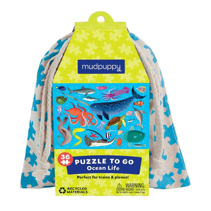 Ocean Life 36 Piece Mini Jigsaw Puzzle Mudpuppy - for just $9.99! 