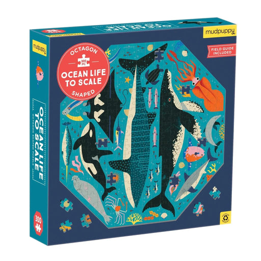 Ocean Life to Scale 300 Piece Octagon Jigsaw Puzzle Mudpuppy - for just $17.99! 