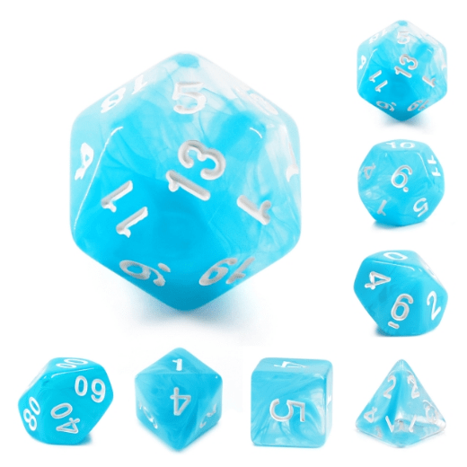 Ocean Swirl RPG Dice Set - for just $9.99! 