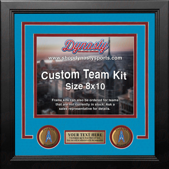 Houston Oilers Throwback Custom NFL Football 8x10 Picture Frame Kit (Multiple Colors) - for just $36.99! 