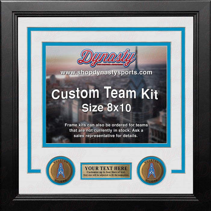 Houston Oilers Throwback Custom NFL Football 8x10 Picture Frame Kit (Multiple Colors) - for just $36.99! 