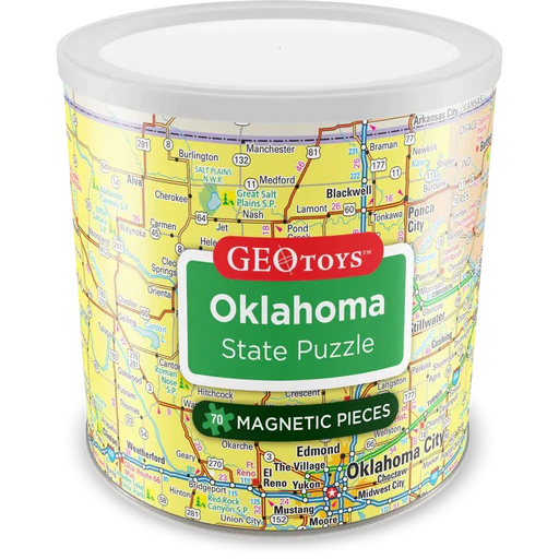 Oklahoma State 70 Piece Magnetic Jigsaw Puzzle Geotoys - for just $11.99! 