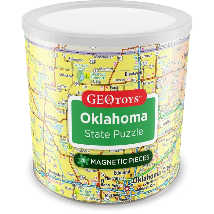 Oklahoma State 70 Piece Magnetic Jigsaw Puzzle Geotoys - for just $11.99! 