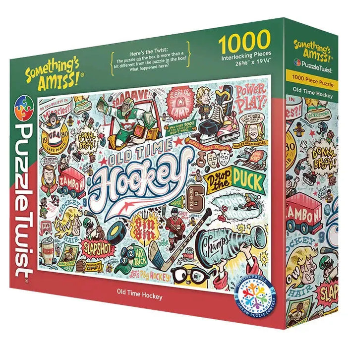 Old Time Hockey "Something's Amiss!" 1000 Piece Jigsaw Puzzle PuzzleTwist - for just $25.99! 