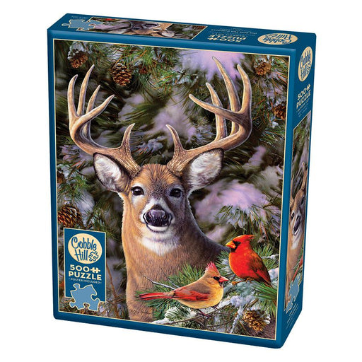 One Deer Two Cardinal 500 Piece Jigsaw Puzzle Cobble Hill - for just $17.99! 