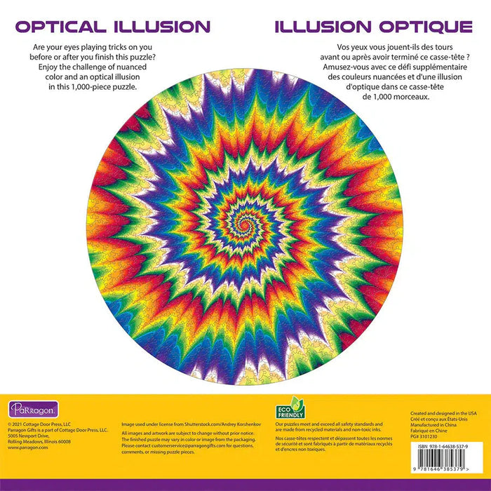 Optical Illusion 1000 Piece Round Jigsaw Puzzle Parragon - for just $23.99! 