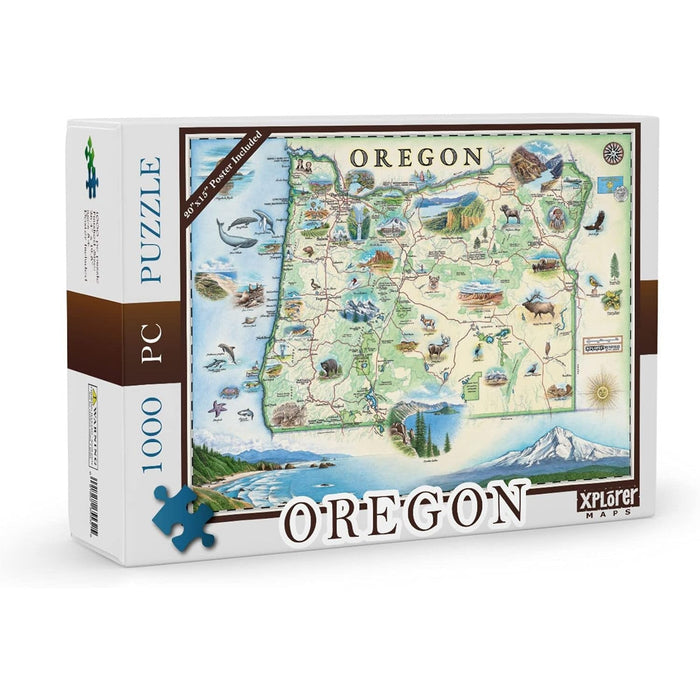 Oregon 1000 Piece Jigsaw Puzzle Xplorer Maps - for just $24.99! 