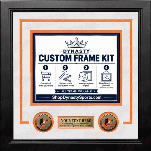 Baltimore Orioles Custom MLB Baseball 11x14 Picture Frame Kit (Multiple Colors) - for just $47.99! 