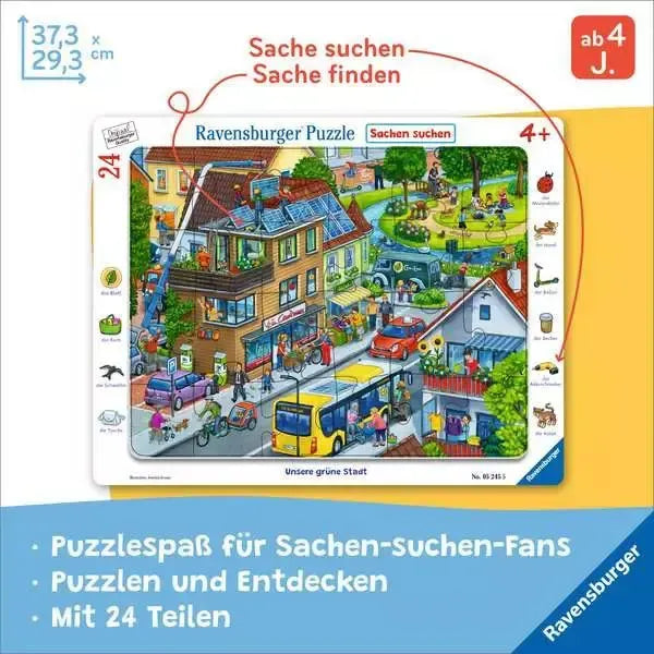 Our Green City "Seek & Find" 24 Piece Tray Jigsaw Puzzle Ravensburger - for just $9.99! 