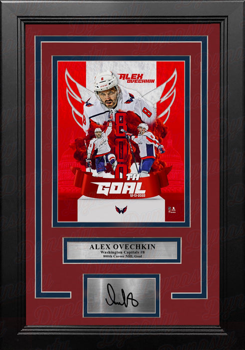 Alex Ovechkin Washington Capitals 800th Career Goal 8x10 Framed Hockey Photo with Engraved Autograph - for just $79.99! 