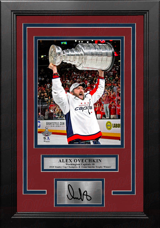 Alex Ovechkin Washington Capitals 2018 Stanley Cup 8x10 Framed Hockey Photo with Engraved Autograph - for just $79.99! 