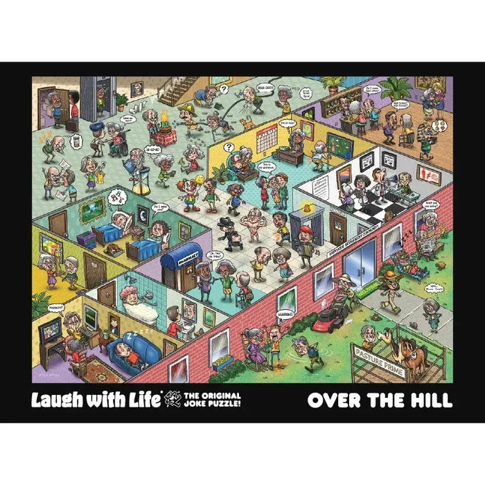 Over the Hill "Laugh with Life" 1000 Piece Jigsaw Puzzle Livuzzle - for just $24.99! 