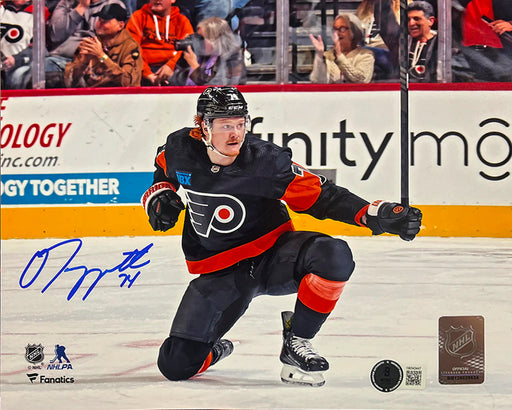 Owen Tippett Knee Celebration Philadelphia Flyers Autographed 11" x 14" Hockey Photo - for just $49.99! 