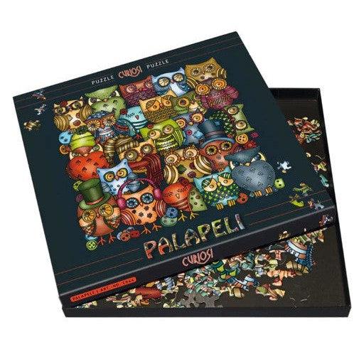 Owls 211 Piece Jigsaw Puzzle with Display Frame Curiosi - for just $39.99! 