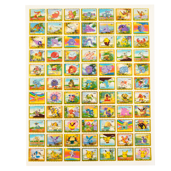 Pokemon Stamp Sticker Sheet (2000) - 77 Stickers - for just $10! 