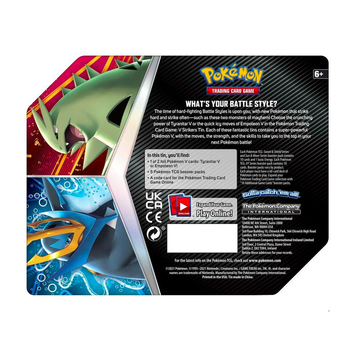 Pokémon TCG: V Strikers Tin (Empoleon V) - Premium Pokemon Tins - Just $24.99! Shop now at Retro Gaming of Denver