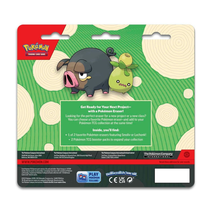 Pokémon TCG: 2 Booster Packs & Smoliv Eraser - Premium  - Just $9.99! Shop now at Retro Gaming of Denver