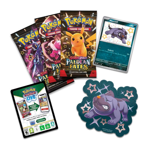 Pokemon: Scarlet & Violet - Paldean Fates Tech Sticker Collection - Shiny Maschiff - Premium CCG - Just $16.99! Shop now at Retro Gaming of Denver